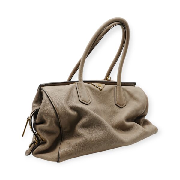 Prada Glace Grey Shopping Bag