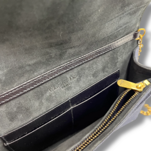 Dior Diorama Wallet on Chain in Studded Denim - Image 7