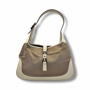 Gucci Jackie Canvas and Leather Shoulder Bag