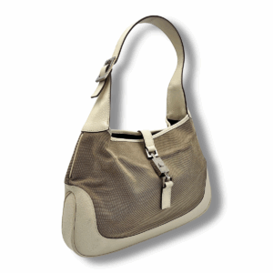 Gucci Jackie Canvas and Leather Shoulder Bag - Image 2