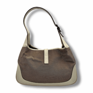 Gucci Jackie Canvas and Leather Shoulder Bag - Image 4