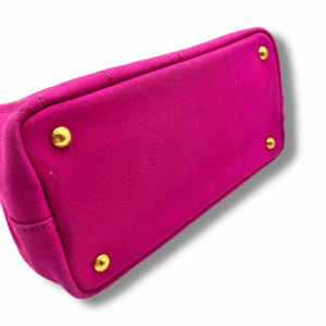 Prada Pink Canvas Logo Mini Tote Bag - Image 5