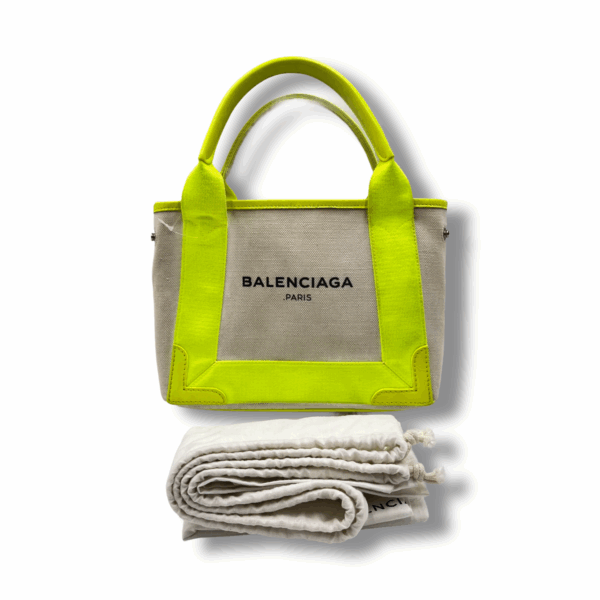 Balenciaga Small Cabas Canvas Tote Bag