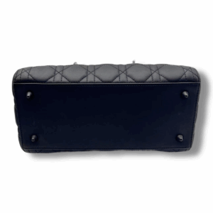 Lady Dior Medium Black Matte Cannage Leather Bag - Image 5