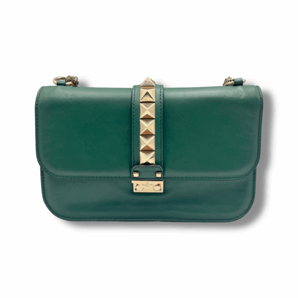 Valentino Green Studed Purse