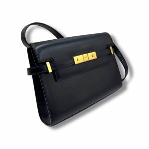 Saint Laurent Manhattan Small Leather Shoulder Bag – Black